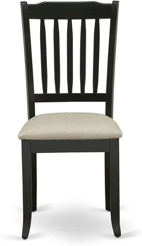 Miniatura 7 de East West Furniture NODA3-BLK-C - Juego de muebles de comedor de 3 piezas contiene una mesa rectangular de madera con hoja de mariposa y 2 sillas