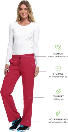 Miniatura 5 de Healing Hands Pantalón de hospital de etiqueta púrpura para mujeres modelo Taylor 9095 2 con cordón y 2 bolsillos