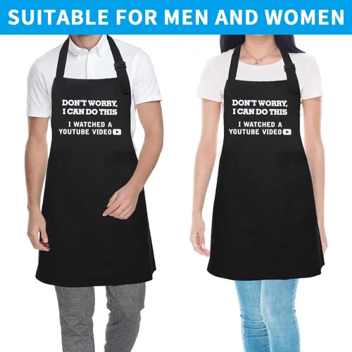 Miniatura 4 de Delantales divertidos para hombres, regalos divertidos personalizados para hombres, delantal de chef para cocinar a la parrilla, regalos