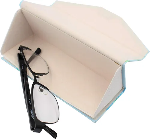 Miniatura 123 de Real Sic Funda para lentes de sol para hombres y mujeres, soporte magnético plegable para lentes de sol, inspirado en el color sólido