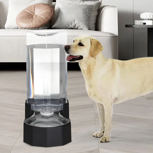 Miniatura 8 de Sfozstra - Dispensador de agua por gravedad: Comedero automático de 4L en acero inoxidable blanco para gatos sin filtros para mascotas, uso