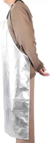 Miniatura 4 de Delantal aluminio resistente al calor 1832 ° F - Equipo de seguridad ignífugo para fundición, horno, soldadura y soplado de vidrio, barbacoa