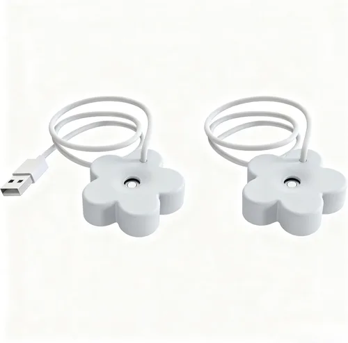 Miniatura 10 de Humidificador pequeño USB 2 paquetes de humidificador portátil creativo de flores, fácil de usar, mini silencioso de plástico para el hogar