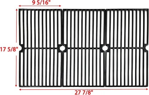 Miniatura 2 de Parts DC118 - Rejilla de cocción de hierro fundido para Brinkmann 810-1415-F, 810-1470, 810-8300, 810-8300-F, para Grill King 810-9325-0, juego de 3