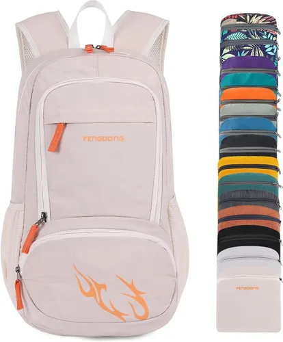 Miniatura 16 de FENGDONG mochila ligera plegable impermeable de 35L, mochila de senderismo pequeña para viajes, para hombres y mujeres