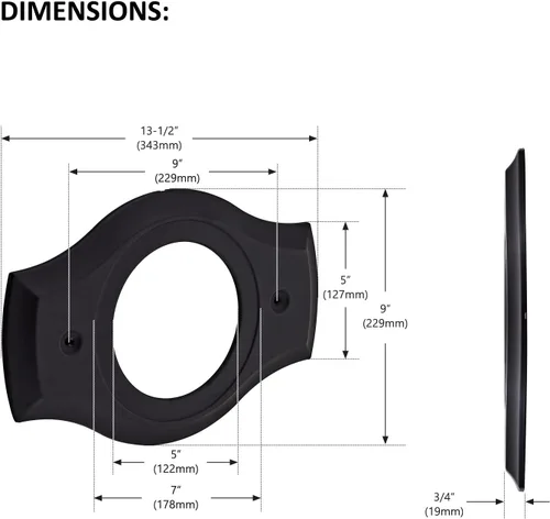 Miniatura 4 de Renovation - Placa de ducha para actualizaciones de ducha de 2 o 3 manijas a 1 mango, negro mate