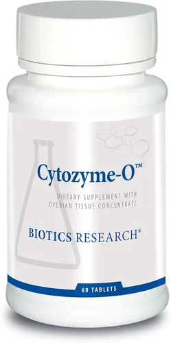 BIOTICS RESEARCH Cytozyme O Tejido ovárico bovino crudo, apoya la salud femenina, SOD, catalasa, potente actividad antioxidante, 60 tabletas