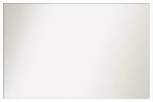Miniatura 538 de Amanti Art Espejo de baño blanco para sobre el fregadero, 32 x 45 pulgadas, espejo de tocador rectangular blanco esbelto, marco de madera moderno