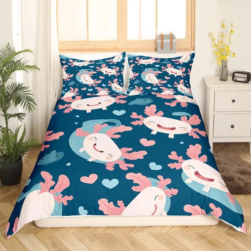 Miniatura 9 de Erosebridal Funda de edredón de pingüinos tamaño Queen, juego de ropa de cama de pingüinos negros y blancos, funda de edredón de animales lindos