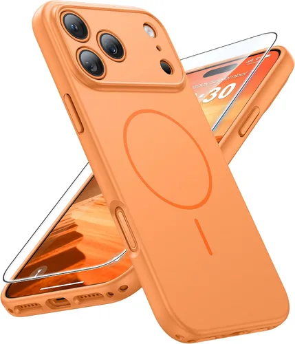 Miniatura 30 de FNTCASE Funda para iPhone 14 Pro Max color azul: [compatible con Magsafe] Funda magnética mate sólida con [protección completa de la cámara]