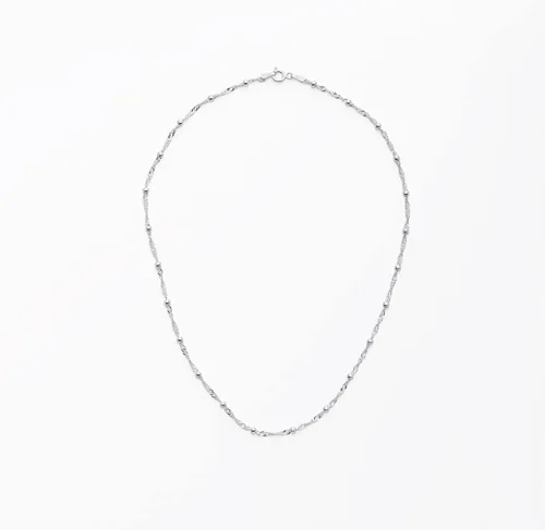 Miniatura 2 de Tienda Essentials Collar de cadena de cuentas Singapur de plata de ley, (anteriormente colección Tienda)