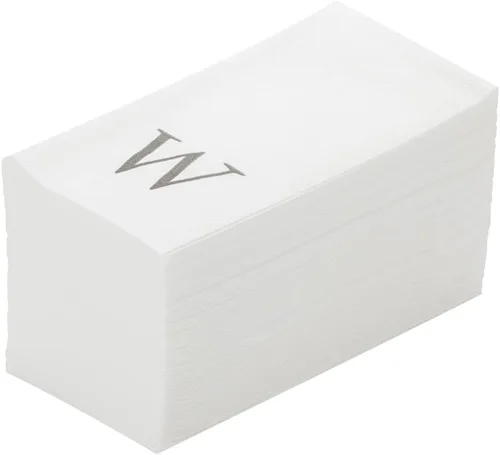Miniatura 16 de Luxenap Toallas de invitados de tacto de lino de 15.8 X 7.9 pulgadas, 50 toallas de mano con letras - Letra dorada "S", fuente sans serif