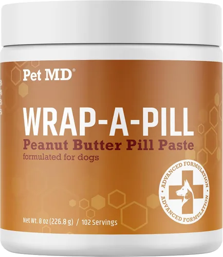 Miniatura 9 de Pet MD Wrap A Pill Paste - Pastilla con sabor a tocino para perros, crea un bolsillo para ocultar pastillas y medicamentos, 59 porciones