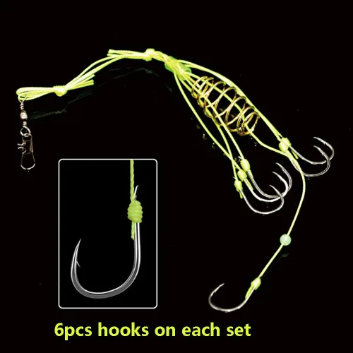 Miniatura 3 de Dyxssm Comedero de pesca de carpa con alimentador de carpa de primavera de pesca (paquete de 4)