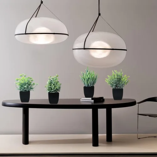 Miniatura 5 de GREENTIME Paquete de 4 plantas falsas en maceta negra, pequeñas plantas artificiales de eucalipto en maceta, hierba de trigo, mini vegetación