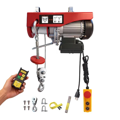 Miniatura 18 de Polipasto eléctrico, cabrestante eléctrico de 880 libras con control remoto inalámbrico, polipasto eléctrico de 110 V con control remoto, motor