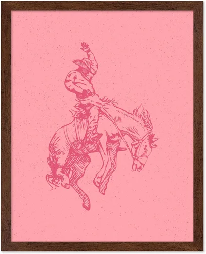 Miniatura 8 de Poster Master Póster de Rodeo marrón – Estampado retro de vaquero sobre caballo – Arte de vaquero – Arte occidental – Arte del salvaje oeste