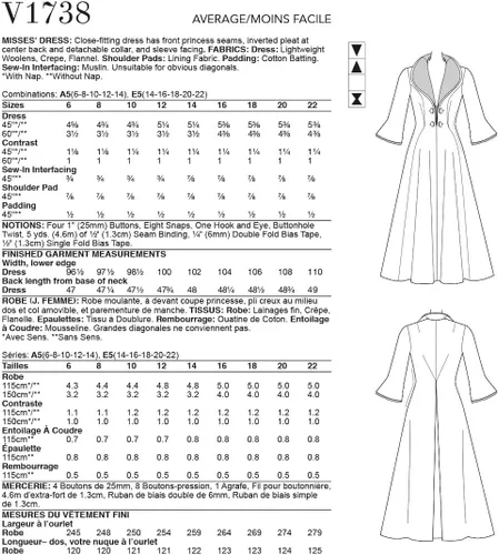 Miniatura 4 de Vogue Patterns V1738A5 Vestido de señorita
