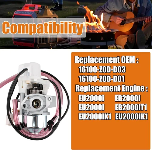 Miniatura 6 de EU2000 CARBURADOR Apto para honda EB2000i EU2000i EB2000I EU2000I arburador EB2000IT1 EU2000IK1 EU2000IK EU2200I EU2200IT 16100-Z0D-D03 1 6100
