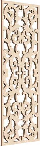 Miniatura 166 de Meadville Paneles decorativos de pared de madera con calado, 9 3/8 pulgadas de ancho x 24 3/8 pulgadas de alto x 1/4 de alto, aliso