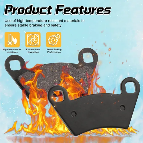Miniatura 4 de 2 pares de pastillas de freno traseras o delanteras para Polaris Ranger 500 570 700 800 900 RZR 800 900 XP Ranger 700 accesorios 800 XP Crew Diesel