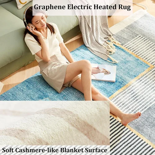 Miniatura 3 de Electric Heated Area Rug, Radiant Floor Heating Graphene Electric Heated Floor Mats with Adjustable Temperature & 12 Hour Timer, for Home Bedroom