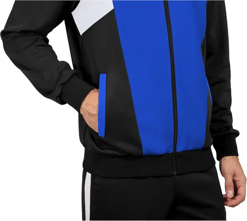 Miniatura 3 de Men's Sports Tracksuit Sets Casual Full Zip Jogging Sweat Suits Men 2 Piece Set