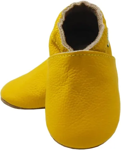 Miniatura 6 de SAYOYO Leather Infant Slippers Toddler Soft Sole Shoes First Walker Crib Shoes Baby Moccasins for Boys and Girls