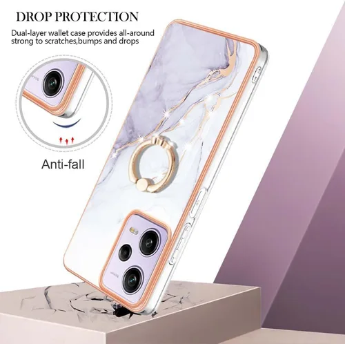 Miniatura 2 de Funda delgada para Redmi Note 12 Pro 5G, funda para Xiaomi Poco X5 Pro, funda de anillo brillante para niñas, cubierta protectora de lente de cámara