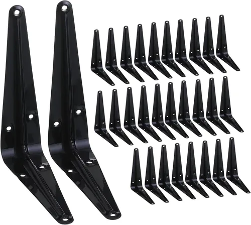 Miniatura 15 de HEART ART Paquete de 10 soportes de estante de 10 pulgadas, soportes de estante resistentes, soportes flotantes en L, soportes de estante de metal
