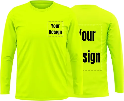 La alta visibilidad reflexiva de las camisetas de la seguridad del logotipo de encargo Hola Vis de Verde neón