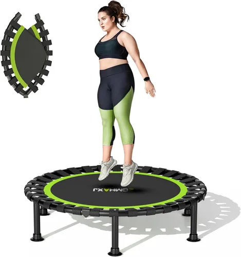 ZCMHAXJ Minitrampolín plegable, trampolín rebotador de 40"/48" para adultos y niños, equipo de entrenamiento de fitness para interiores con
