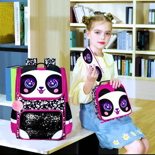 Miniatura 56 de KLFVB Mochila de 3 piezas para niñas y niños, bolsa de libros de dinosaurio de unicornio de 15 pulgadas con lonchera, bolsa escolar preescolar