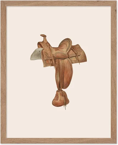 Miniatura 42 de Poster Master Póster vintage de cuero para silla de montar, estampado retro de vaquero, arte de silla de montar, diseño occidental, impresión