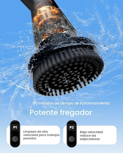 Miniatura 2 de Leebein Cepillo Eléctrico Giratorio, Nuevo Cepillo de Limpieza Inalámbrico 2025, Cepillo para Baño, Cepillo de Ducha Impermeable IPX7 con 7