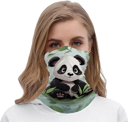 Miniatura 5 de Panda Neck Gaiter for Men Women Upf 50+ Sun Protection Balaclava Face Mask Cover Moisture Wicking & Quick Dry Neckerchief Seamless Ski Mask Sports