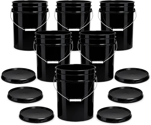Miniatura 29 de ePackageSupply Balde de 5 galones con tapa hermética Fabricado en EE. UU. Grado alimenticio Plástico premium HDPE resistente Cubo multiuso