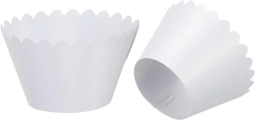 Miniatura 10 de PATIKIL Papel para envolver cupcakes, paquete de 50 tazas para hornear, decoración de ondas estándar para aniversario, cumpleaños, bodas y fiestas