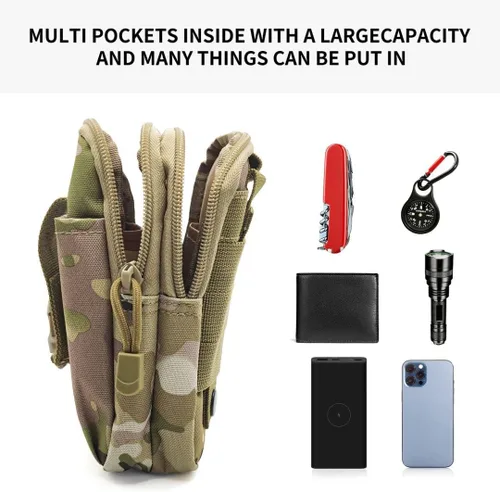 Miniatura 2 de Long Keeper Bolsa táctica Molle - Cinturón de senderismo militar Bolsa de cintura Deporte al aire libre Motocicleta Bicicleta Ciclismo Bolsa