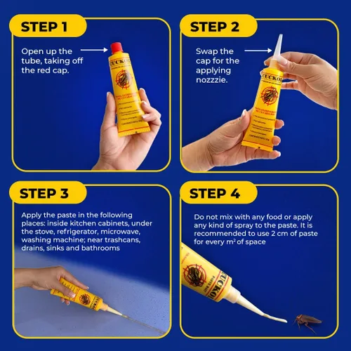 Miniatura 10 de Cebo listo para usar, mata todas las cucarachas, incluida la alemana, inodoro, uso seguro para personas y mascotas, atrayentes naturales colocados