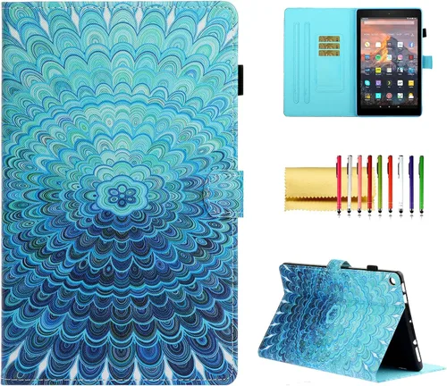 Miniatura 13 de Funda tipo cartera para tableta Amazon Fire HD 10 (5ª generación/7ª generación/9ª generación), soporte plegable delgado