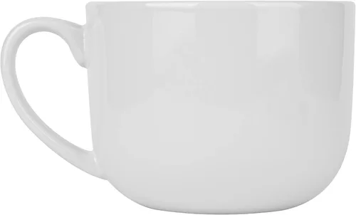 Miniatura 11 de 50oz gran taza de sopa de cerámica con asas para café, té, helado, cereal (negro)