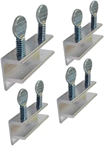 Miniatura 27 de QCAA Cerradura de Seguridad para Ventana Corredera Única Pequeña, Aluminio, Revestimiento Negro, Paquete de 4, Fabricado en Taiwán
