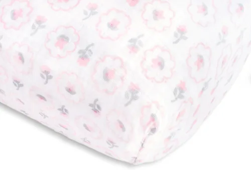 Miniatura 23 de SwaddleDesigns Sábana bajera ajustable de muselina de algodón más suave para bebé niño y niña, azul pastel Ahoy!