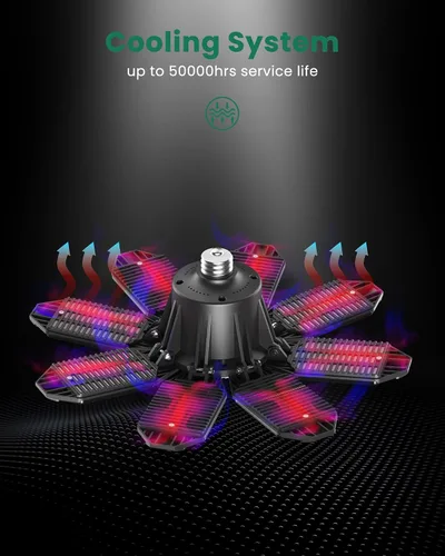 Miniatura 7 de Luz de garaje con sensor de movimiento, 25000 lm 250 W, luz LED de techo para garaje activada por movimiento, con sensor de movimiento