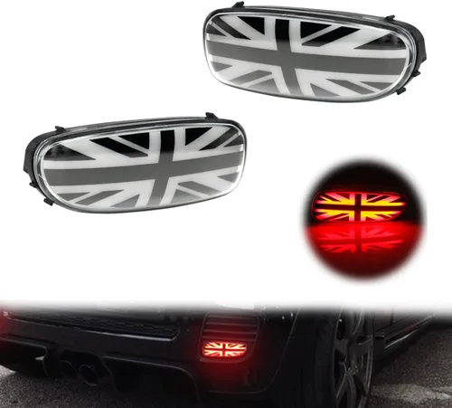ADIIL Euro Union Jack LED luces traseras antiniebla para 06-15 Mini Cooper R56 R57 R58 R59 S JCW 2X, 2 unids reemplazar OEM faros antiniebla