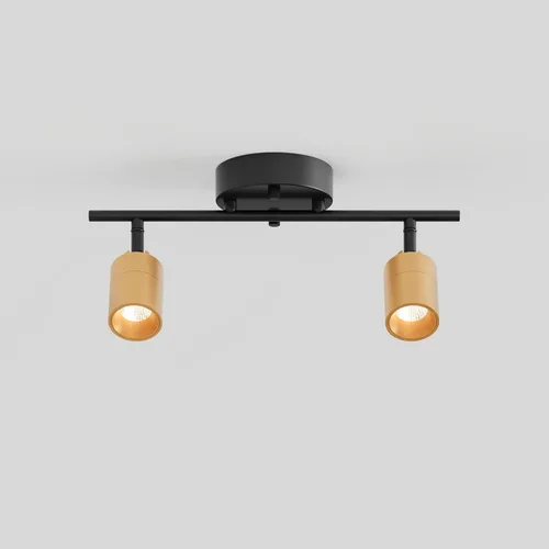Miniatura 14 de Shura - Luz de pista blanca de 2 luces con cabezales ajustables, bombillas LED integradas, kit de iluminación de riel de 15 pulgadas, luz de techo