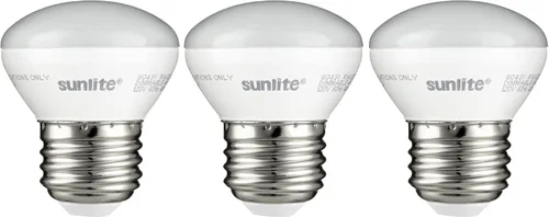 Sunlite Mini bombillas LED R14, 4 vatios (equivalente a 25 W), 250 lúmenes, base mediana (E26), regulable, certificación ETL, blanco cálido de 3000