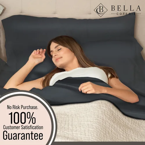 Miniatura 5 de Bella Coterie Juego de Sábanas de Viscosa de Bambú de Lujo Tamaño King 100% Cultivado Orgánicamente Ultra Suave Refrescante para Personas que