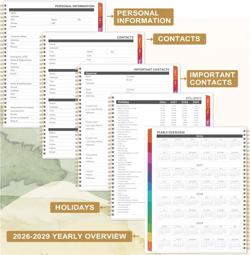 Miniatura 4 de Calendario mensual 2026-2028, 9 x 11 pulgadas, planificador mensual grande de 3 años, enero de 2026 a diciembre de 2028, calendario grande